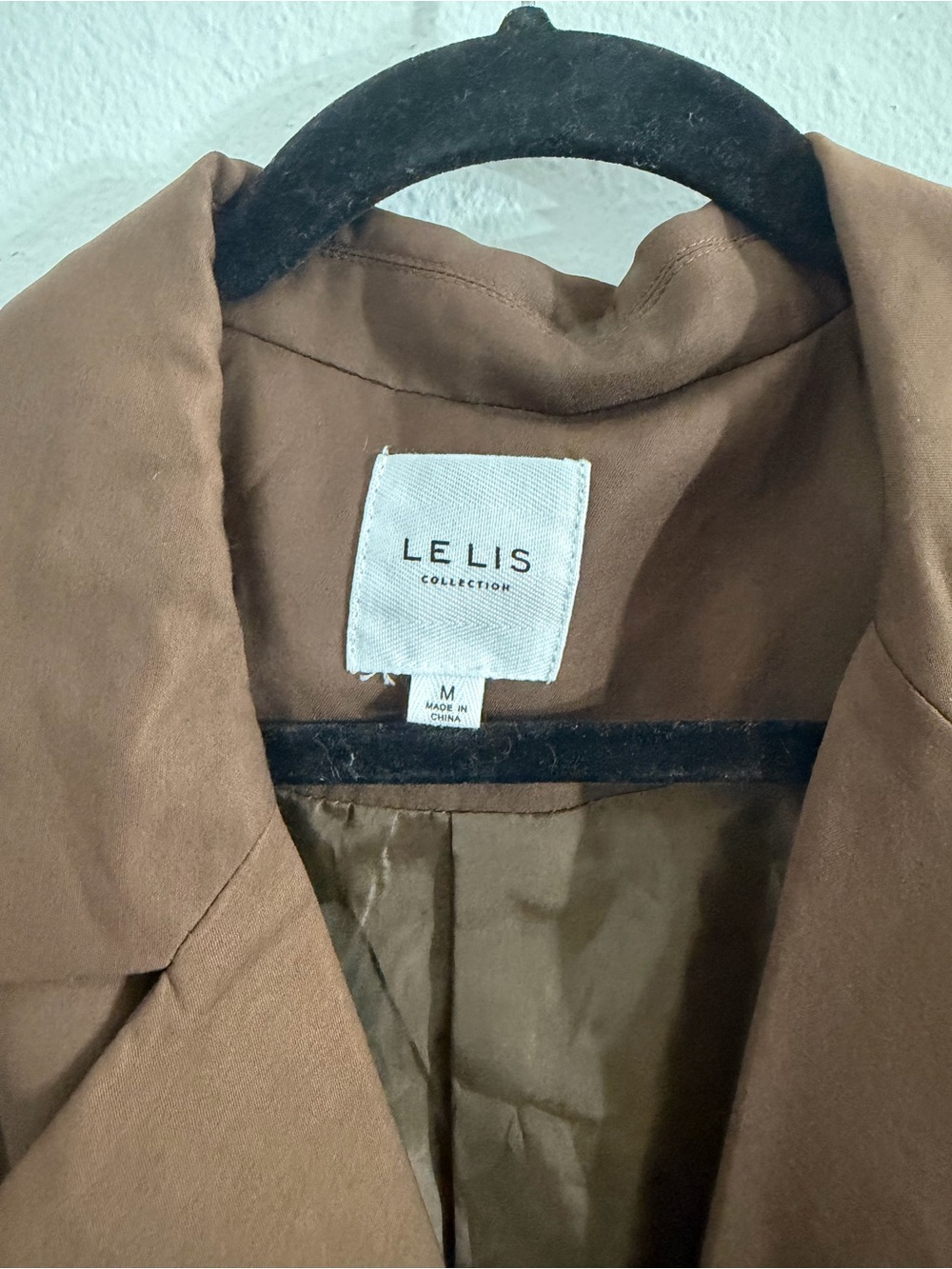 Le Lis Chocolate Brown Cutout Double-Breasted Blazer - Picture 3 of 5